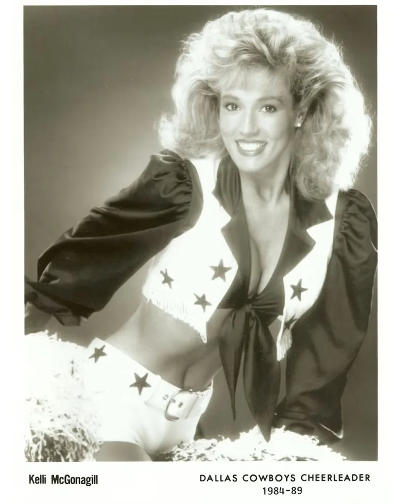 A vintage black and white photo of Kelli Finglass.