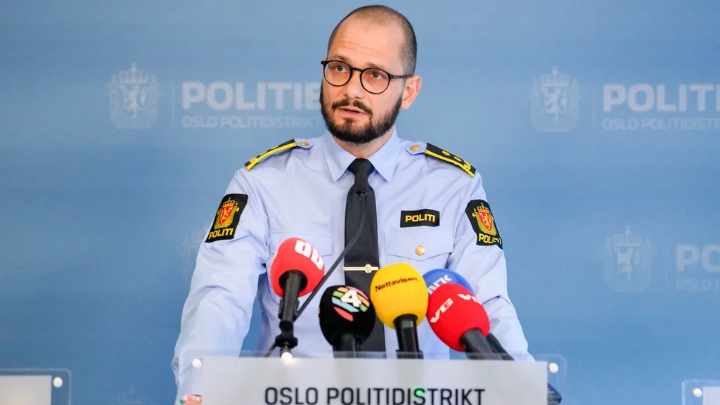Police Attorney Andreas Kruszewski from the Oslo Police District, gives an update on the case againstson of Norway's crown princess, Marius Borg Hoiby in the press room at the Police Headquarters in Gronland, Oslo, on June 27, 2025.