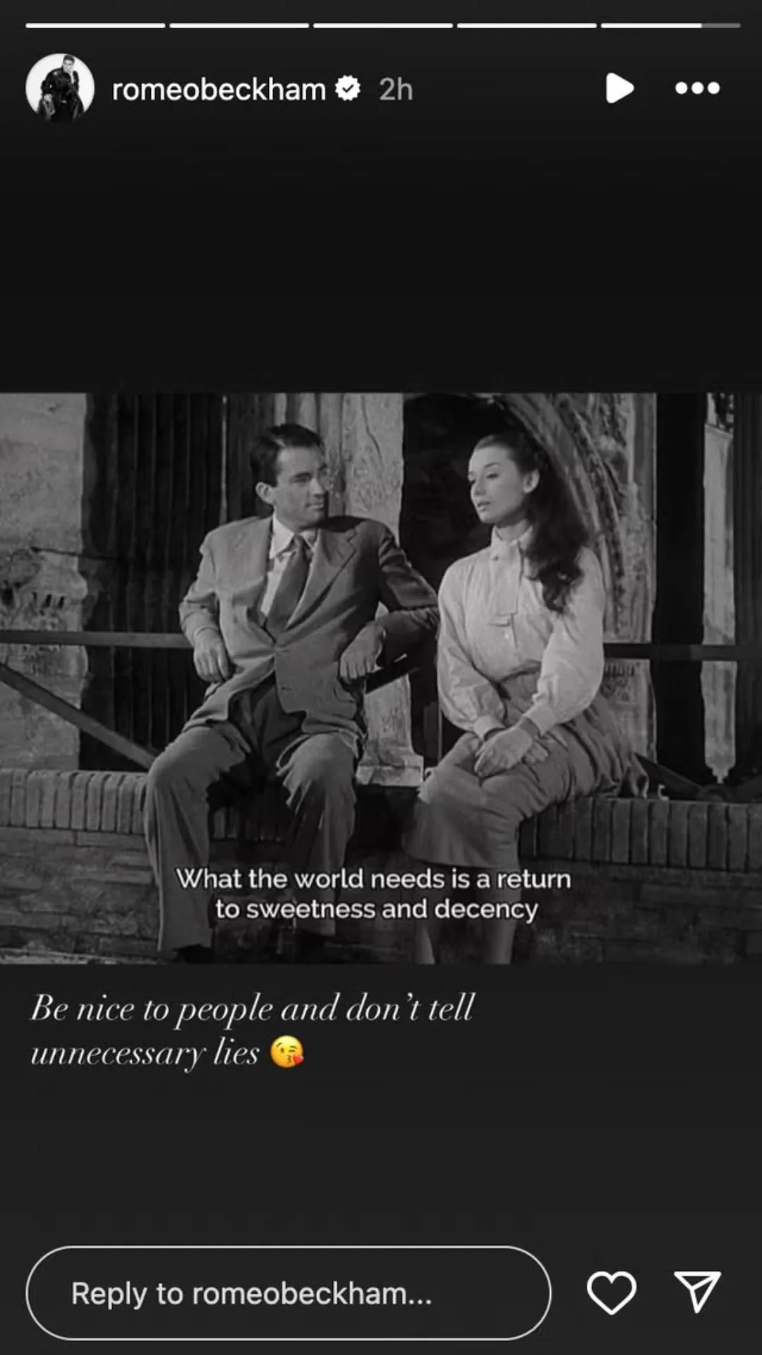 A screenshot of an instagram story.