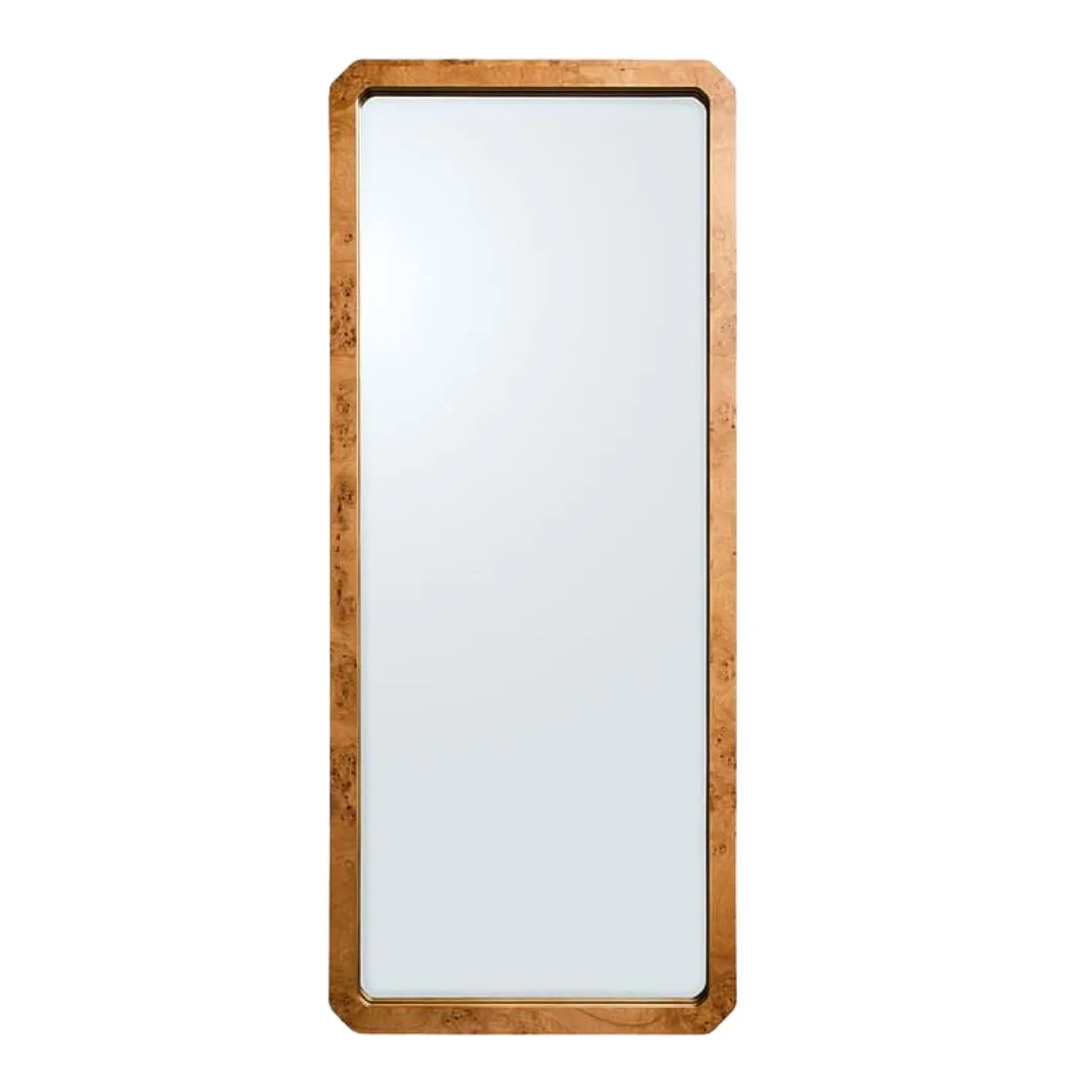 Freedom burl wood mirror 