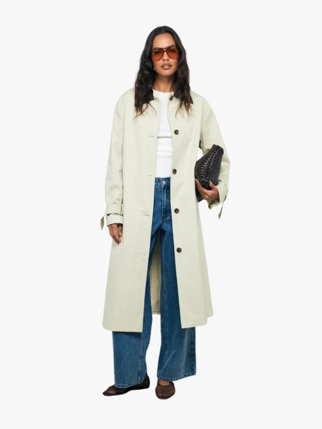 Best Trench Coats_marie claire_AERE
Organic Cotton Belted Trench Coat