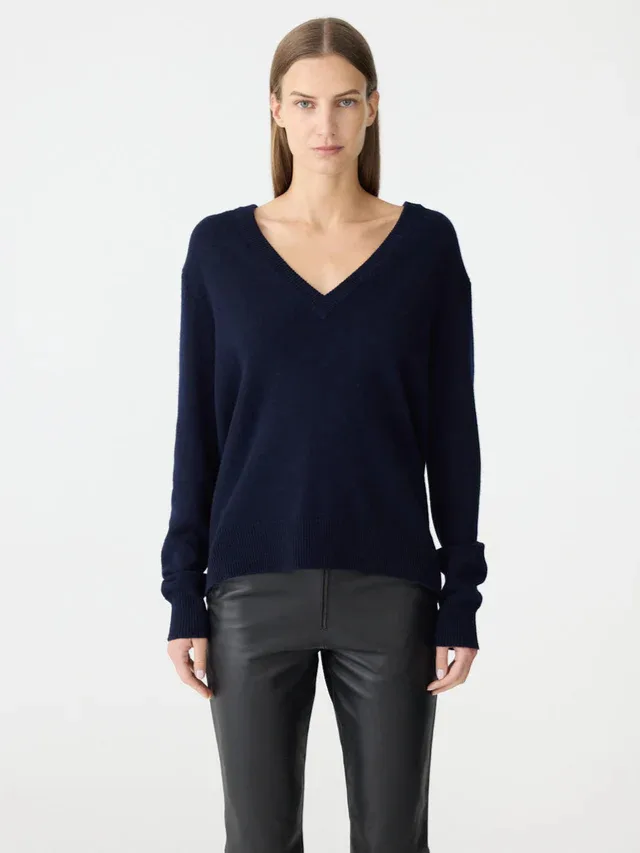 Best Knitwear Brands_marie claire_BASSIKE
Low V Neck Slouch Knit