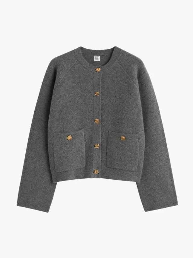 Best Knitwear Brands_marie claire_TOTEME
Hammered Button Cardigan