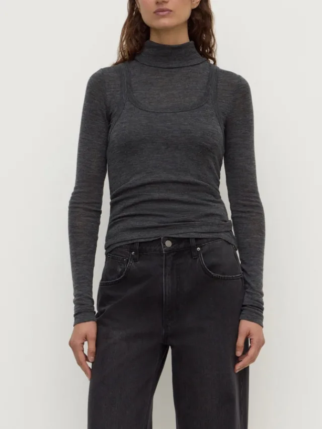 Best Knitwear Brands_marie claire_ASSEMBLY LABEL
Nora Merino Wool Layered Turtleneck Top