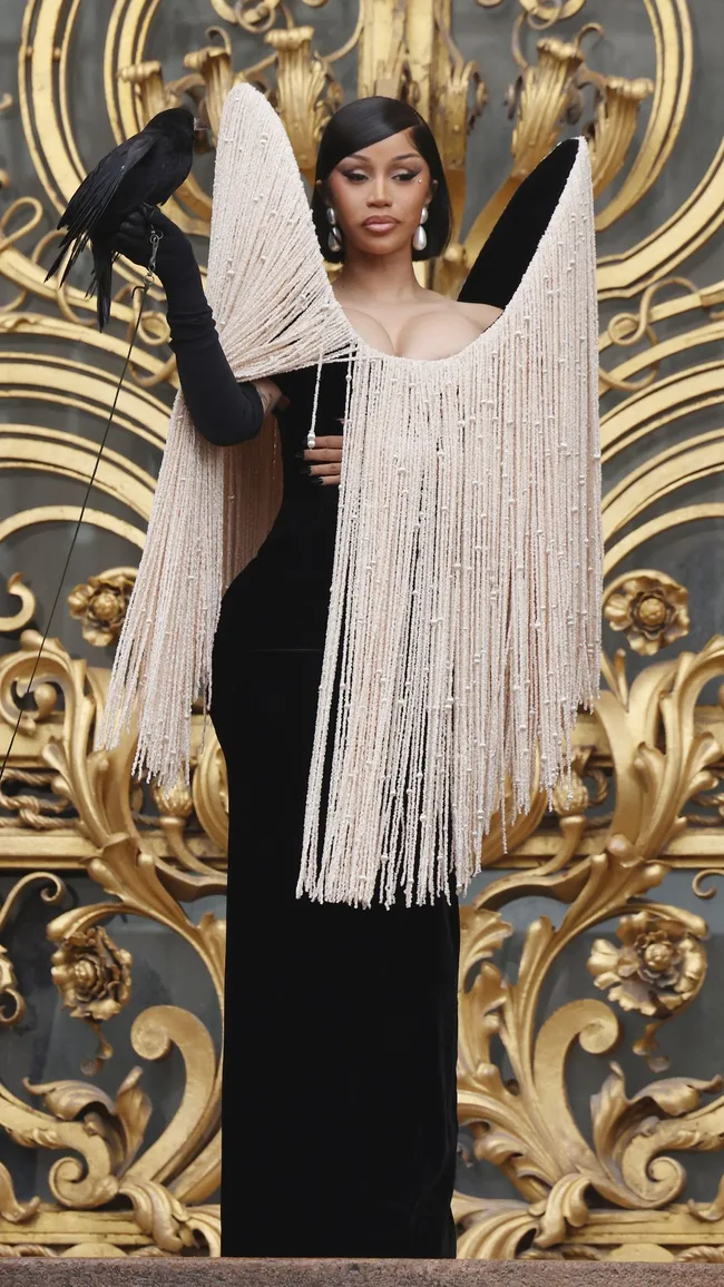 Cardi B attending the Schiaparelli show during the Haute Couture Fall/Winter 2025/2026
