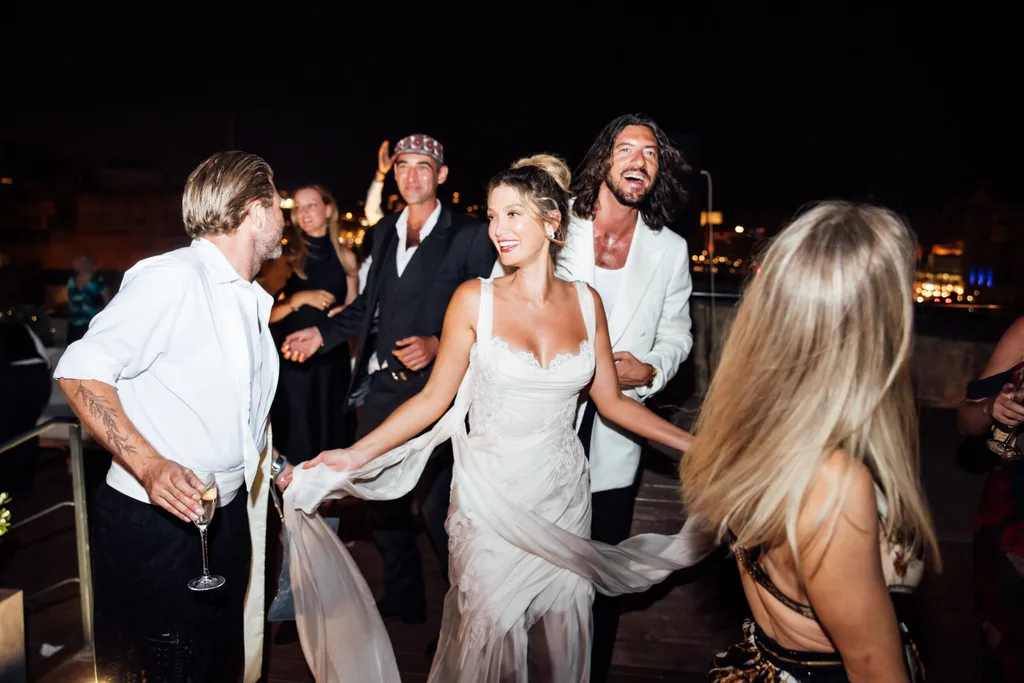 Music icon Delta Goodrem with husband Matthew Copley in Malta