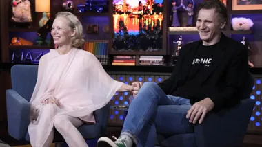 Pamela Anderson and Liam Neeson on Watch What Happens Live.