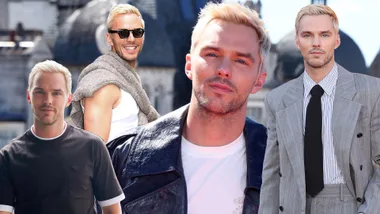 Nicholas Hoult with blonde hair