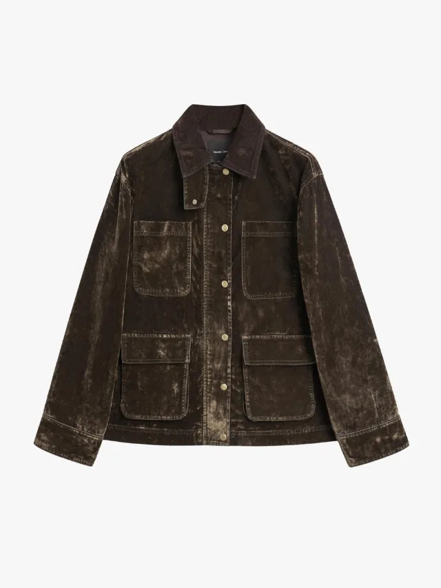 Best Barn Jacket_marie claire_MASSIMO DUTTI Flocked Denim Jacket