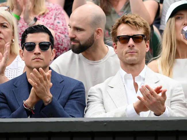 Glen Powell at wimbldeon 2025