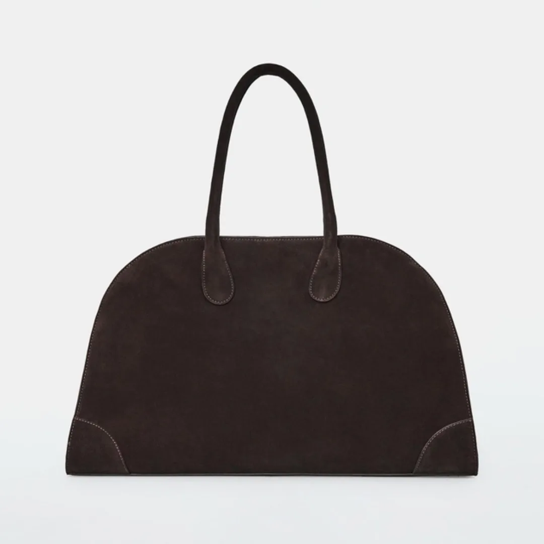 Cos Studio Bowling Bag in Deep Suede.