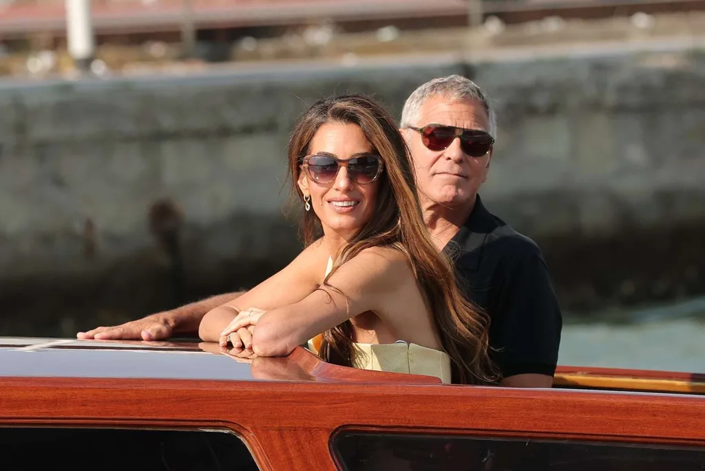Amal and George Clooney in Venice.