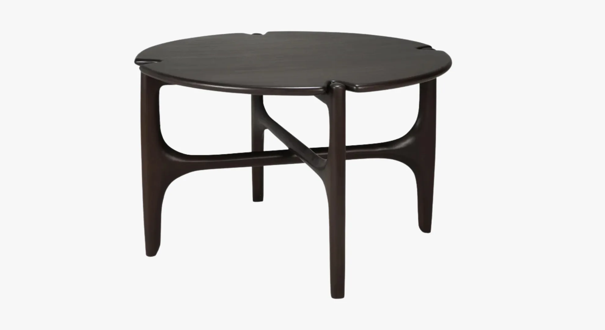 Best Coffee Tables For Small Spaces_Ethnicraft Mahogany PI Round Coffee Table