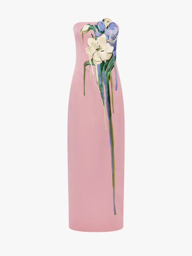 Pink Leo Lin Rayna wedding guest dress