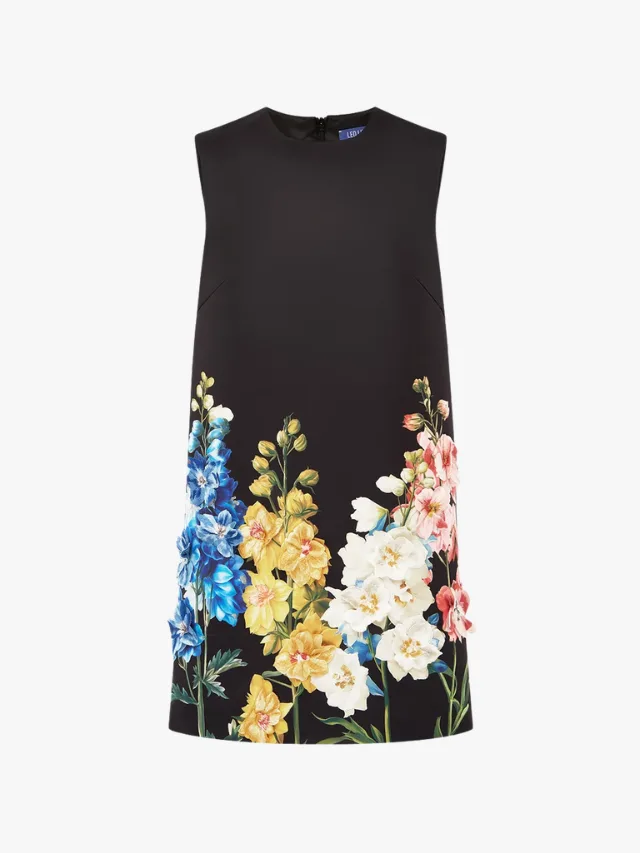 Leo Lin black floral Yvonne wedding guest dress