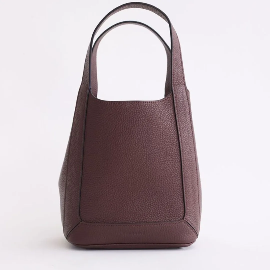 The Horse Alexie Tote in Mahogany. a sleek, minimal, alternative to the Row Marguax Tote Bag.