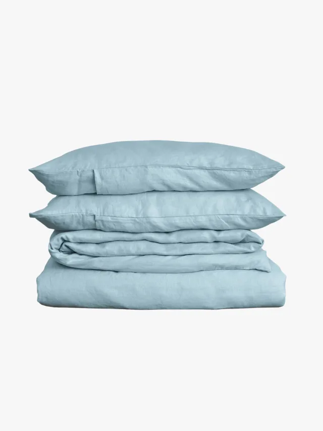 best cooling sheets summer I Love Linen French flax linen quilt cover set