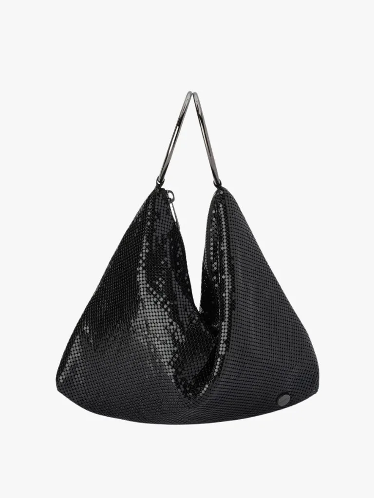 Black glomesh bag by Olga Berg
