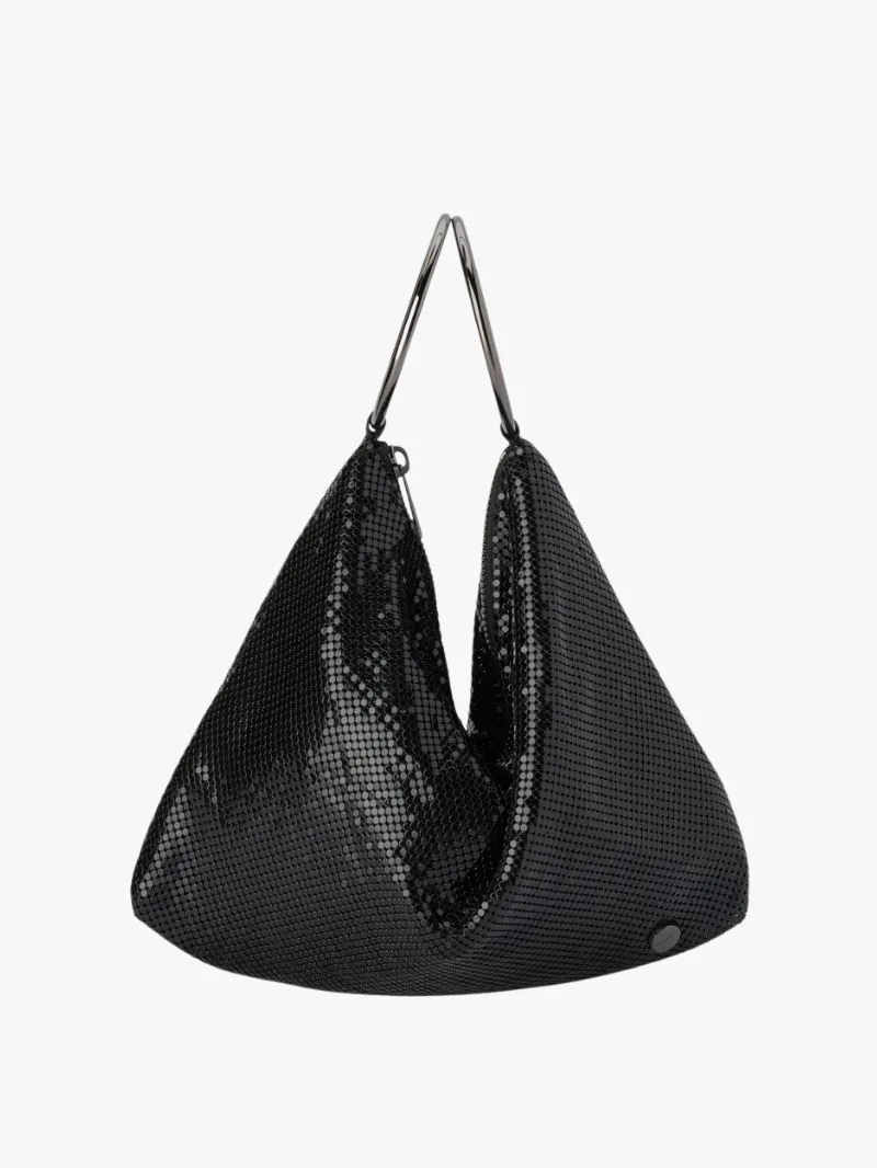Black glomesh bag by Olga Berg