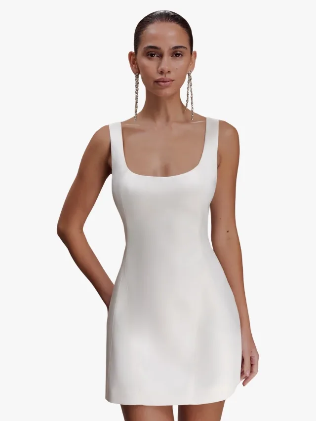 Meshki mini white wedding dress