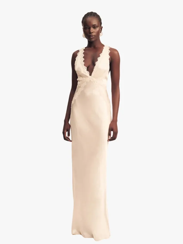 Shona Joy affordable wedding dress in satin