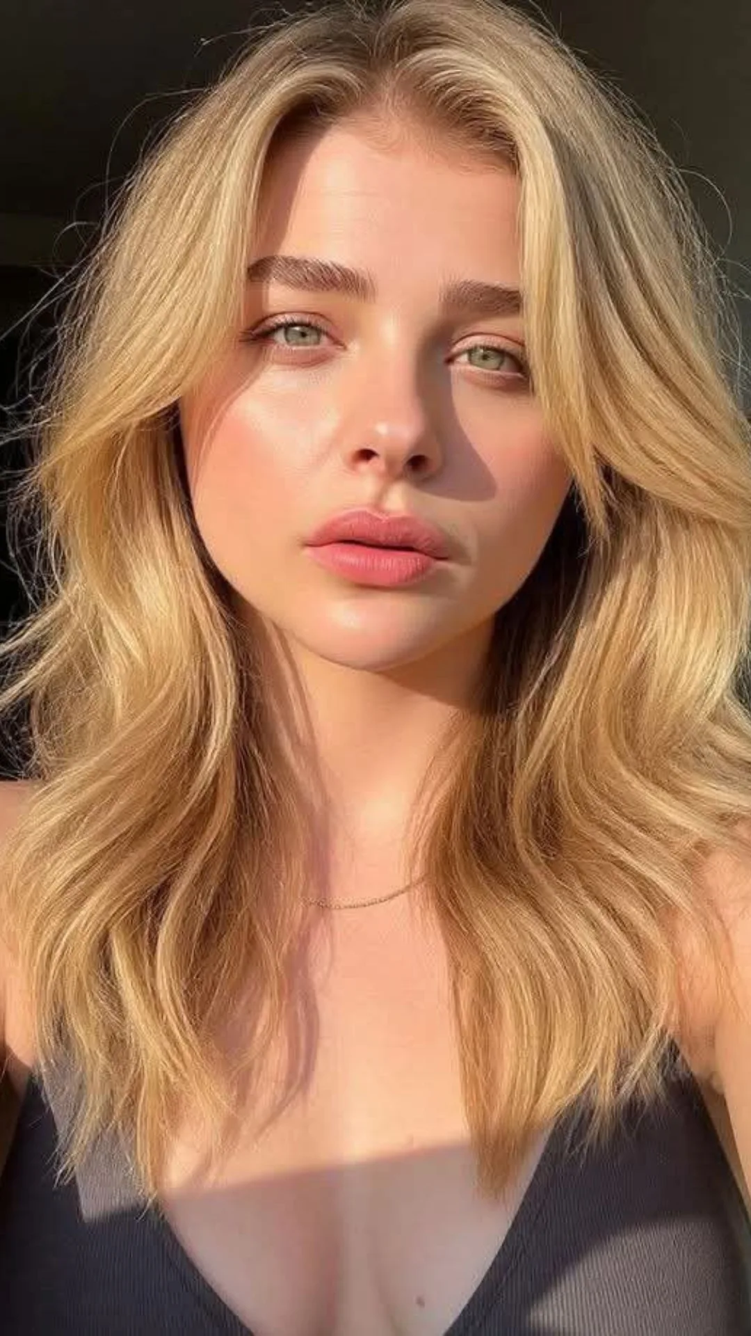Chloe Grace Moretz up-close selfie as seen on her Instagram. 