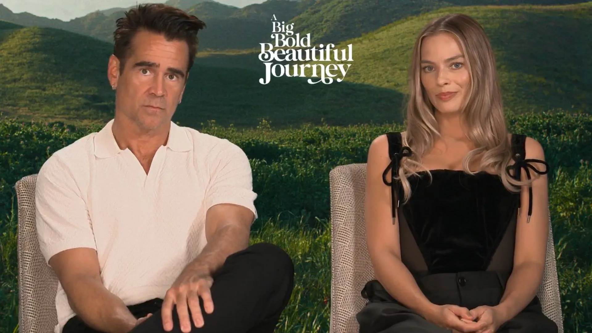 A big bold beautiful journey junket with margot robbie and colin farrell