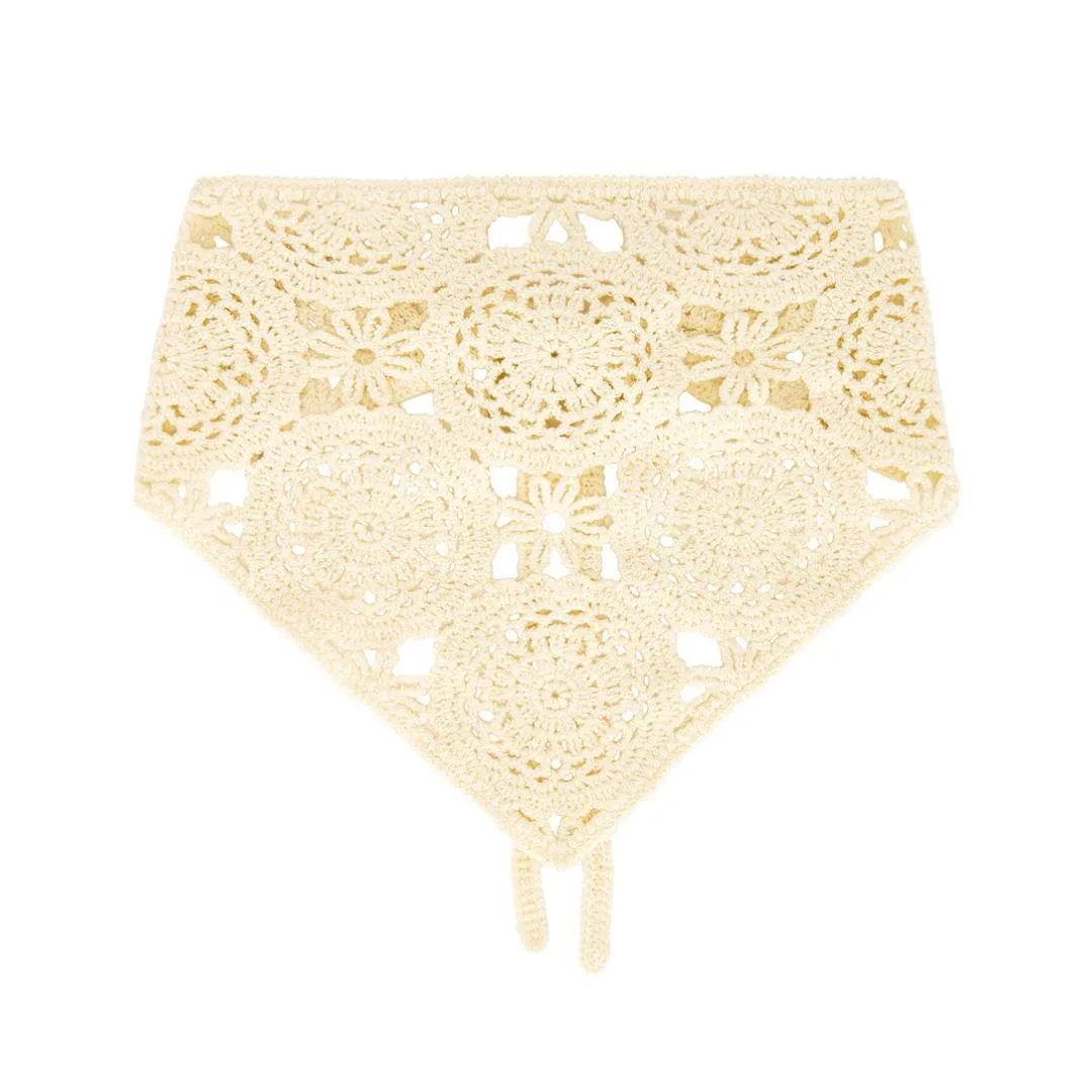 crochet knit cream bandana in australia