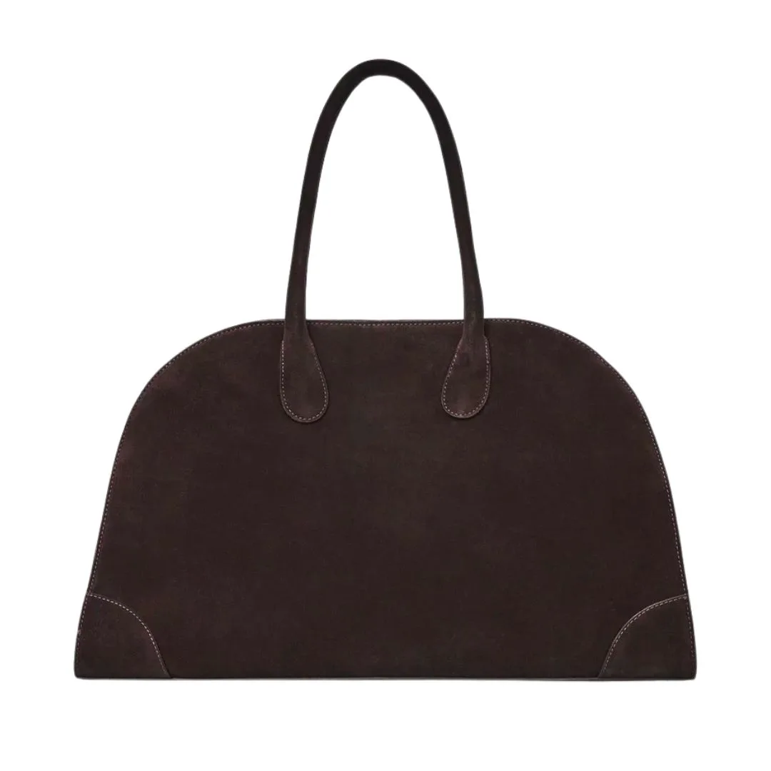 brown suede bag