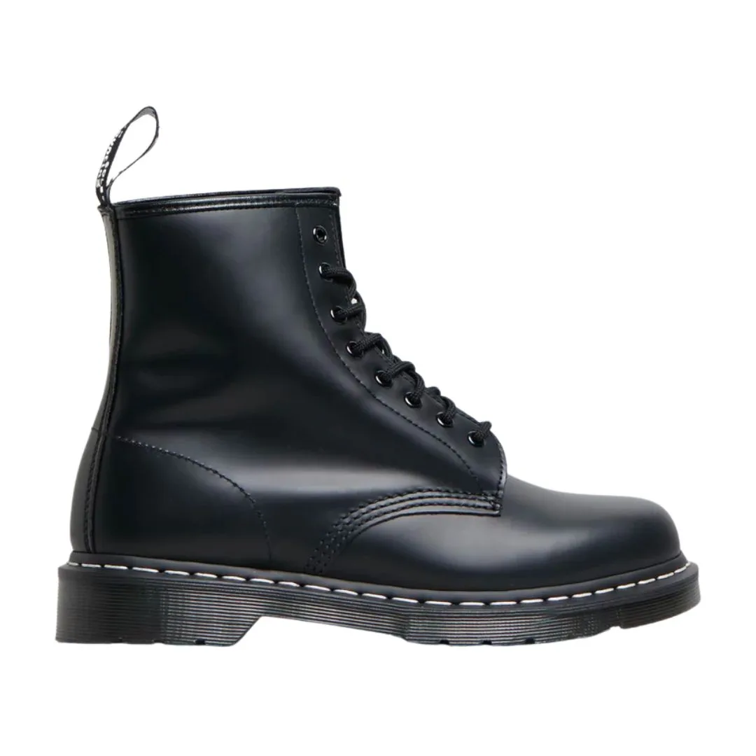doc martens combat boots white stitching