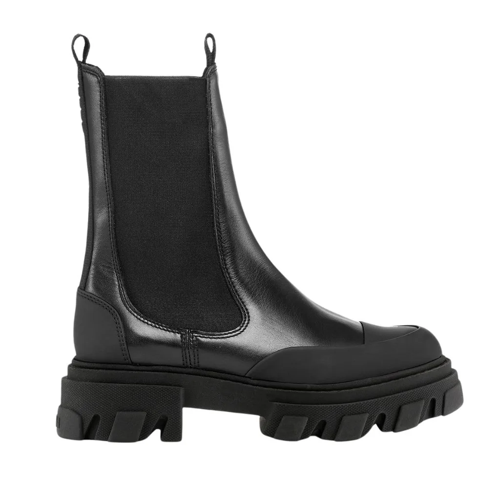 combat ganni ankle boots