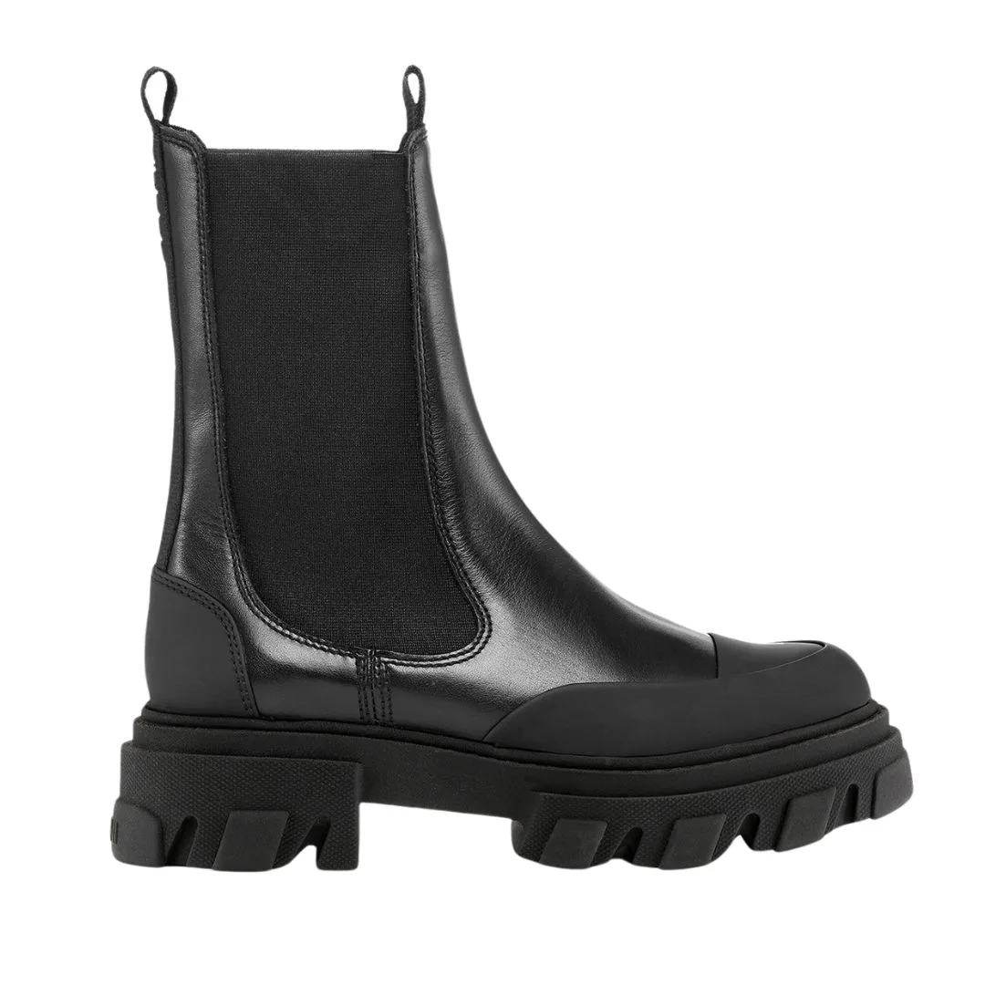 combat ganni ankle boots