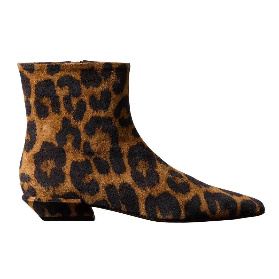leopard print ankle boots