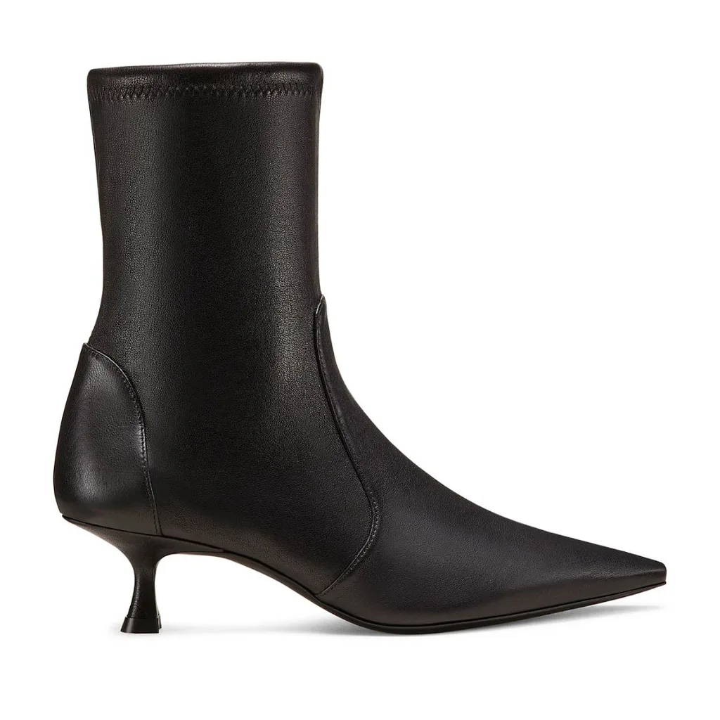 black pointed toe ankle boots