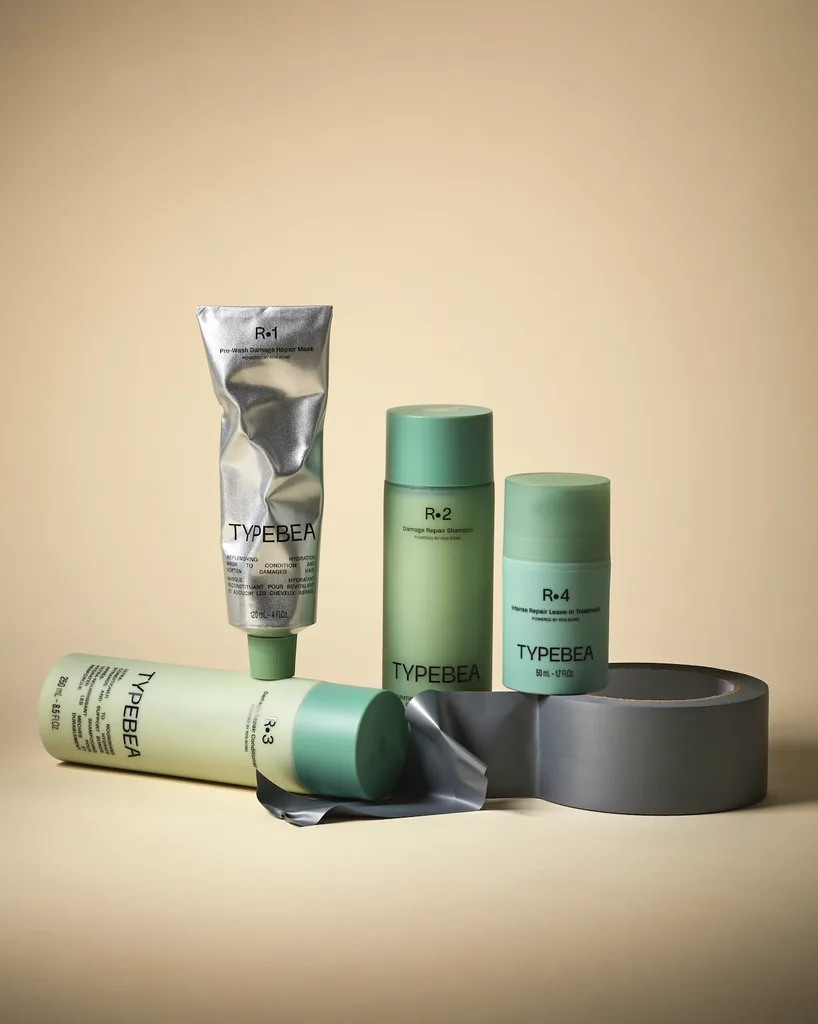 Root-to-tip revival: TYPEBEA’s Repair Range harnesses RDS Bond Technology to restore hair close to its virgin state - stronger, shinier, and visibly repaired after just one use.