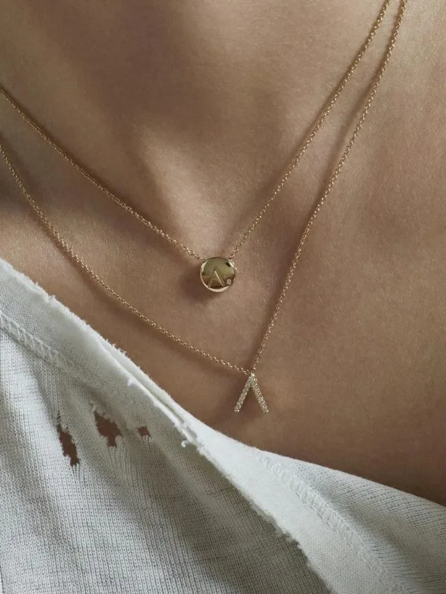 ID Initial Diamond Necklace