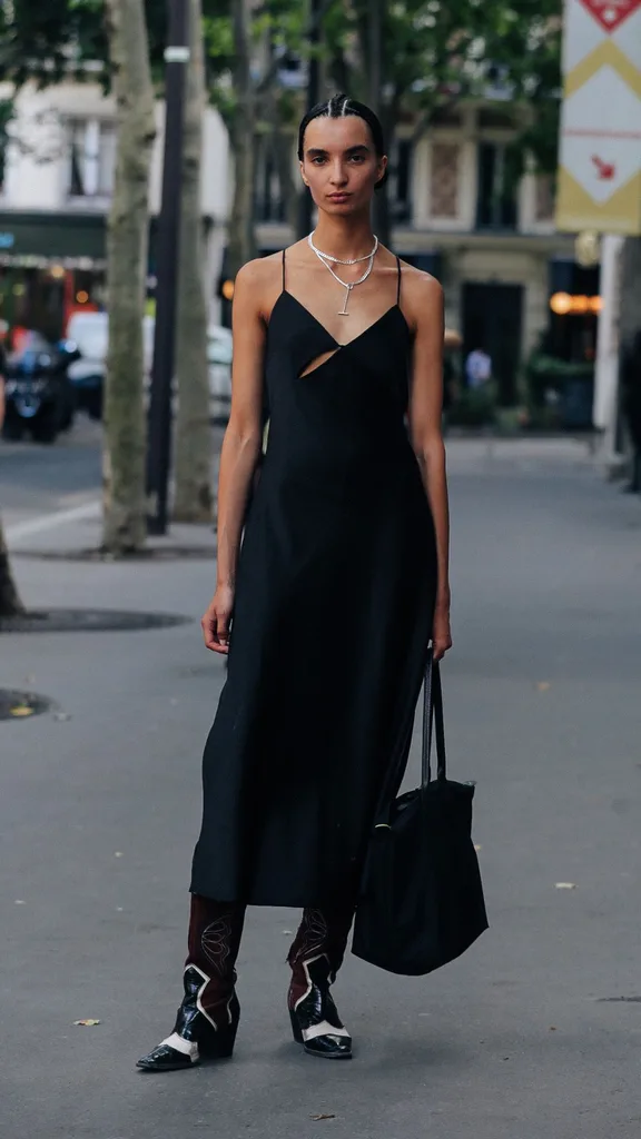 what to wear to a concert slip dress cowboy boots