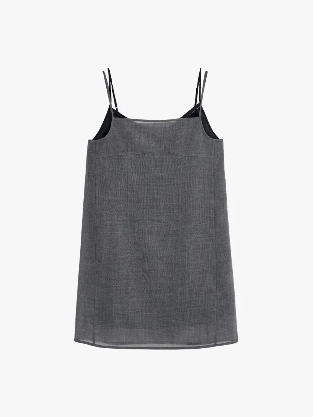 COS
Semi Sheer Layered Wool Mini Dress