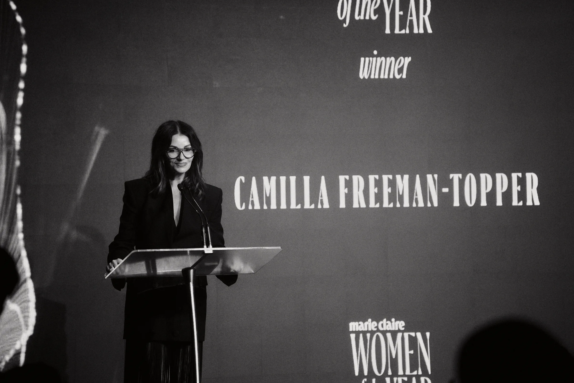 Camilla Freeman-Topper wins marie claire's 2025 Designer of the Year award. 