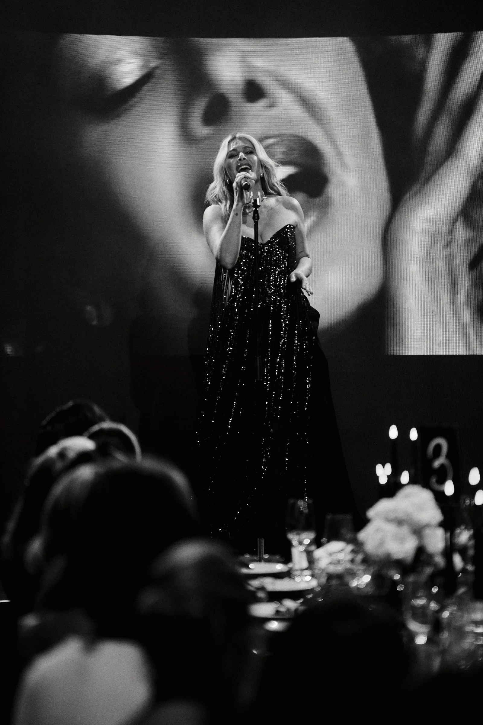 Australian icon 
Natalie Bassingthwaighte, aka Nat Bass performing. 
