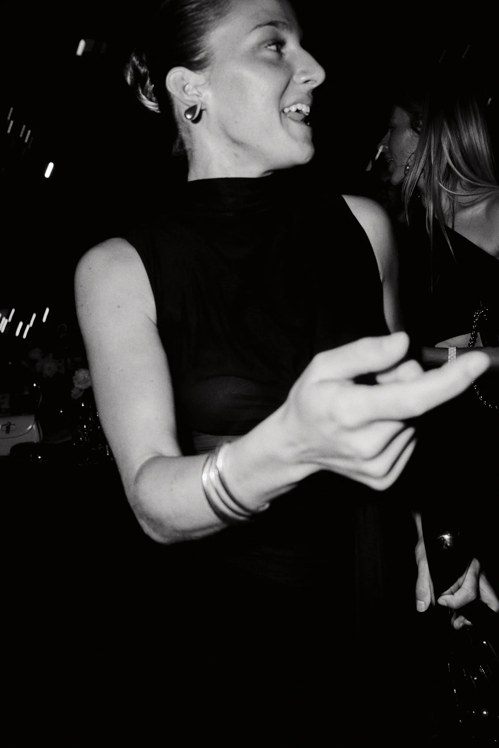 Molly Picklum wearing jewellery by Georg Jensen. 