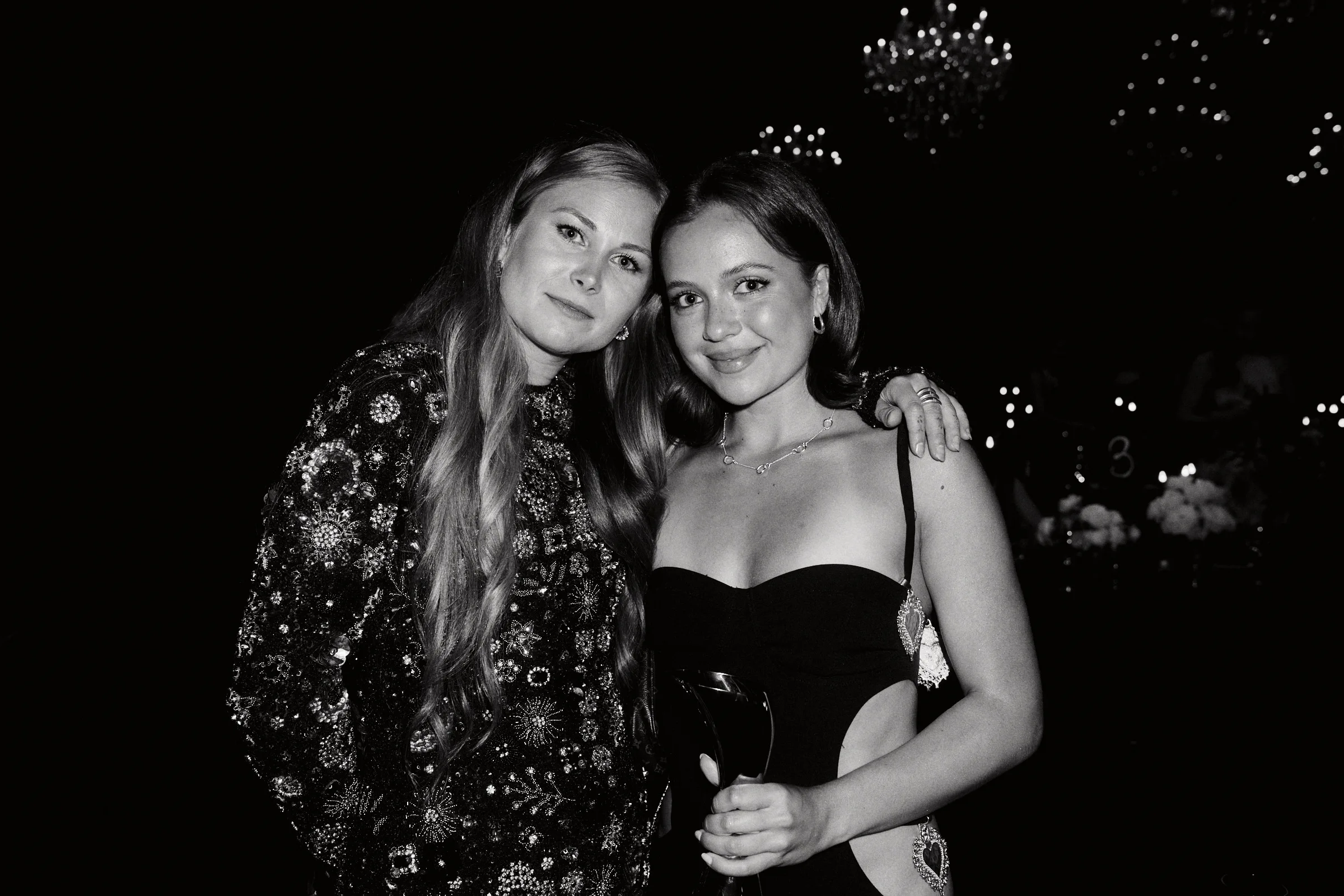Grace Tame with marie claire's 2025 Advocate of the Year Grace Toombs. 