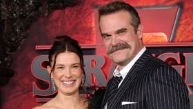 Millie Bobby Brown And David Harbour Reunite At Premiere Amid Harassment Allegations