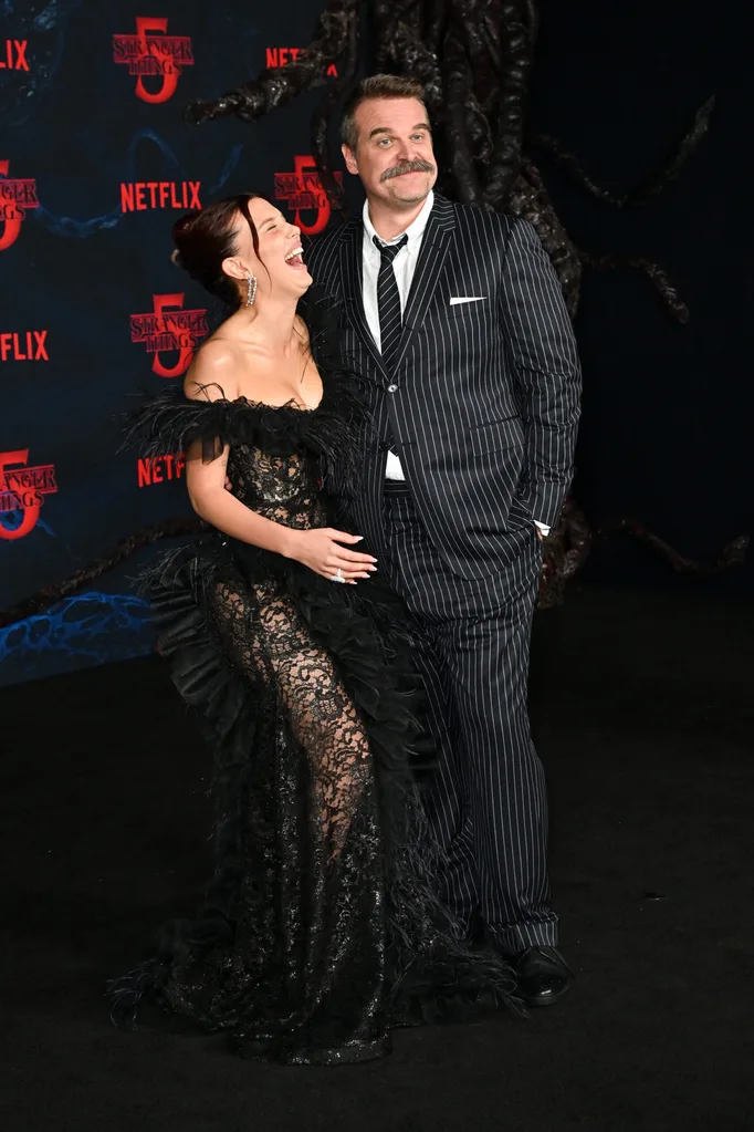 Millie Bobby Brown and David Harbour