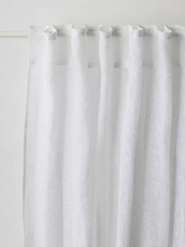 Cultiver Linen Curtain White