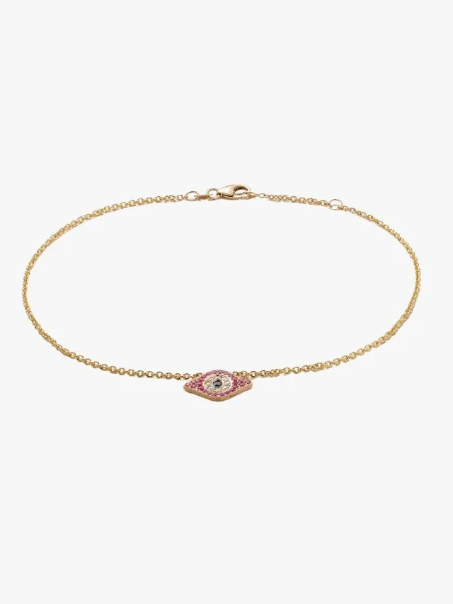 Quadro Melrose Dial Watch Diane Kordas 14-Karat Gold Anklet