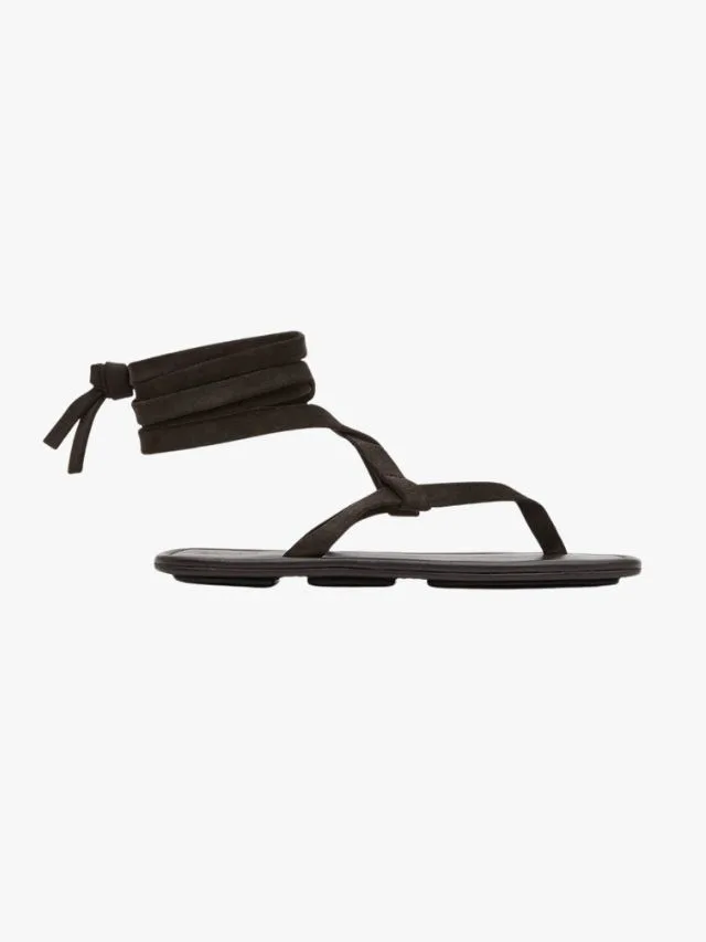 St Agni Suede Tie Up Sandal