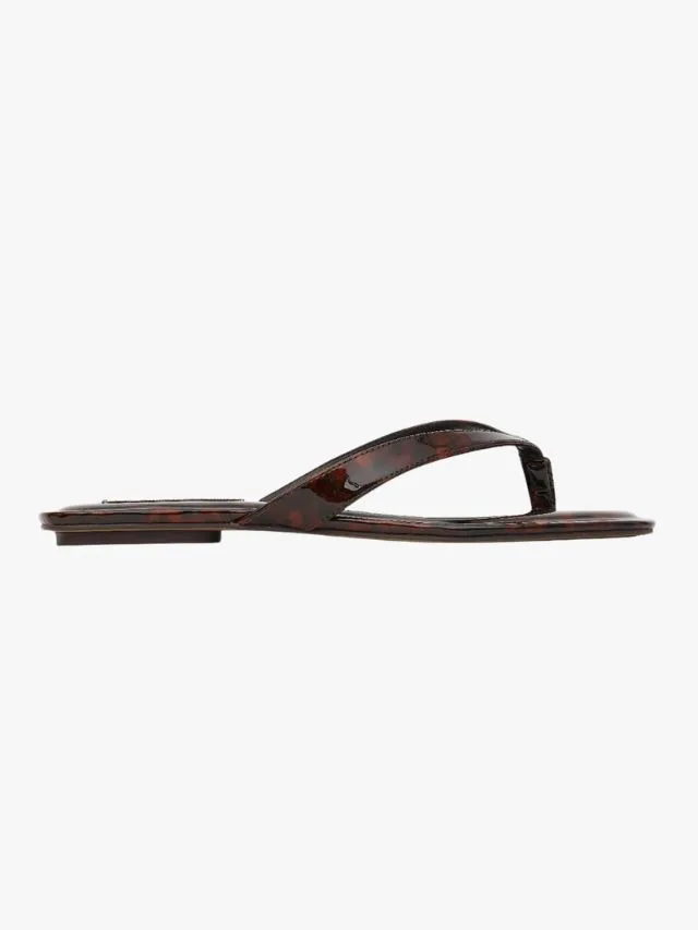 Betts Travis Thong Sandals in tortoiseshell brown