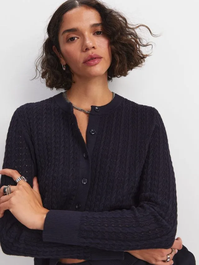Sportscraft Boxing Dale Sale Elka Pointelle Cardigan
