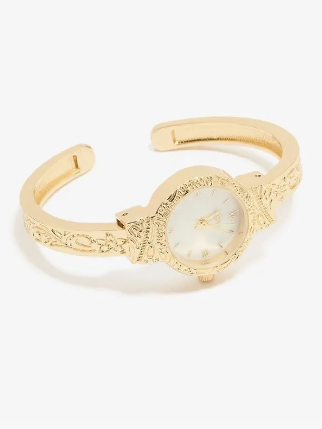 best watch trends lovisa gold molten vintage round watch cuff